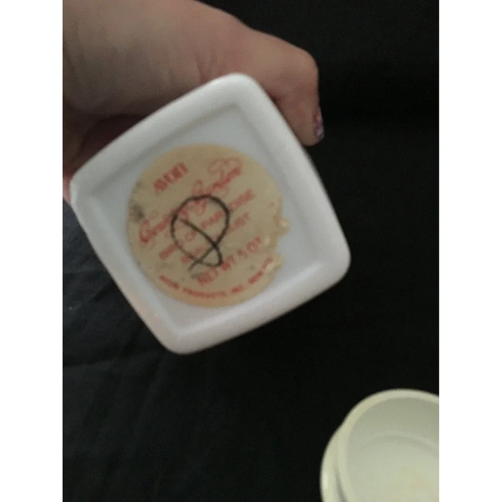 Set of 2 Milkglass powder shakers, Avon vanity containers powder shakers,